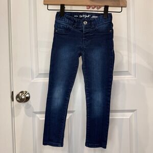 Cat & Jack Girls Super Stretch Jeggings Dark Wash Blue Denim Size 4T